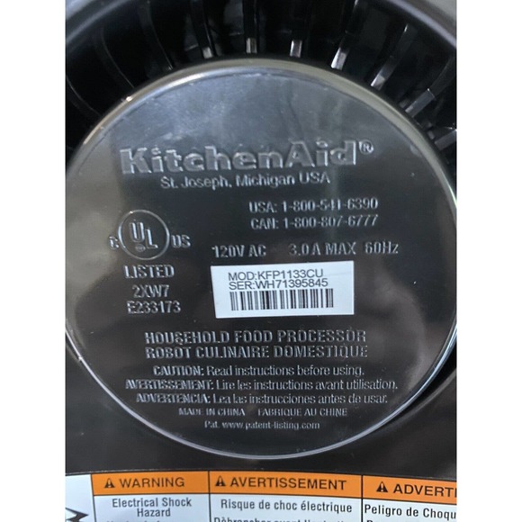 KitchenAid 11-Cup Food Processor ExactSlice System Contour Silver KFP1133CU - Picture 16 of 16